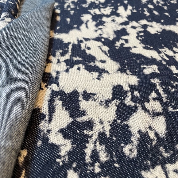 1 Ydx60” + 1 Ydx14” acid wash French terry knit fabric 4 way stretch - Picture 2 of 2
